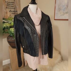 🖤VINTAGE AUTHENTIC STREET LEGAL WMs LEATHER BIKER JACKET🖤